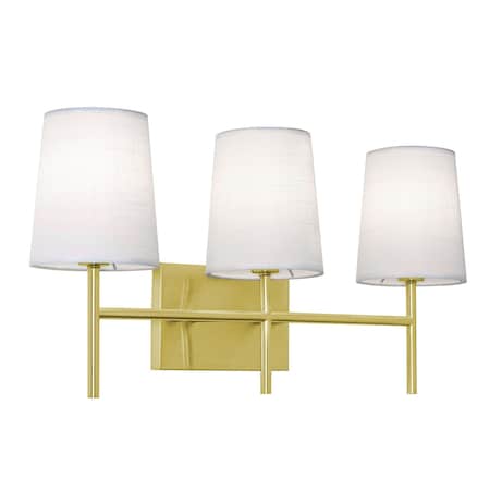 Afx Rose 3-Light LED Vanity - Satin Brass ROSV2211CBSB